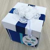 Oceanic Blue Infinity Box | Blue & White Loaded